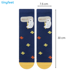Tất Vớ cao cổ TINYFEET KS05 họa tiết Retro Hàn Quốc xinh xắn