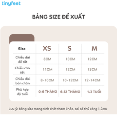 Tất Vớ cho bé 1-3 tuổi TINYFEET KS08 cotton dày dặn, không xù lông