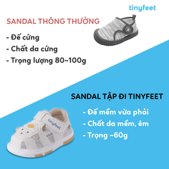 Sandal có kèn kêu Bíp Bíp cho bé 1-3 tuổi TINYFEET TN05 mềm mại, thoáng khí