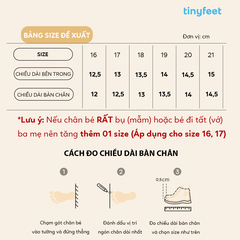 Sandal có kèn kêu Bíp Bíp cho bé 1-3 tuổi TINYFEET TN05 mềm mại, thoáng khí