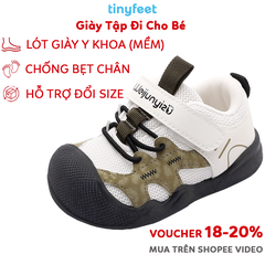 Giày tập đi cho bé TINYFEET WJ30 phối màu Camo cá tính, chống bẹt chân