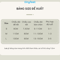 Tất Vớ chống trượt TINYFEET KS02 mềm mại cho bé từ 1-3 tuổi