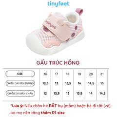 Giày tập đi cho bé TINYFEET WJ32 họa tiết Gấu Trúc, chống bẹt chân