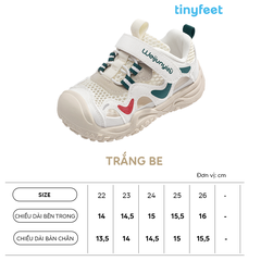 Giày cho bé TINYFEET WJ33 thể thao, năng động, thoáng khí