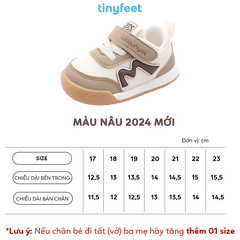 Giày tập đi cho bé TINYFEET WJ23 mùa đông, dáng thể thao
