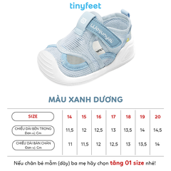 Giày tập đi cho bé TINYFEET WJ05 thiết kế thể thao, thoáng khí