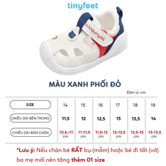 Giày tập đi cho bé TINYFEET WJ13 dáng thể thao, chống bẹt chân