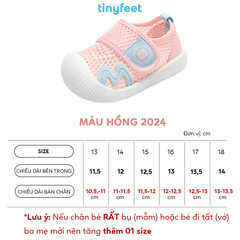 Giày tập đi cho bé TINYFEET WJ20 vải lưới thoáng khí, chống bẹt chân