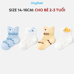 Tất Vớ cotton cho bé 1-3 tuổi TINYFEET KS11 mềm mại, kháng khuẩn