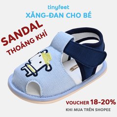 Sandal tập đi cho bé TINYFEET TN01 chất liệu cotton mềm mại, siêu nhẹ