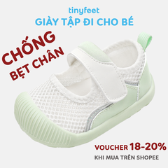 Giày tập đi cho bé TINYFEET WJ03 thiết kế basic, thoáng khí