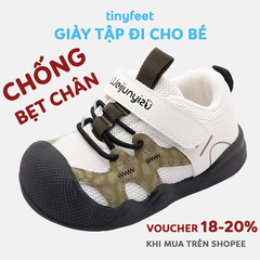 Giày tập đi cho bé TINYFEET WJ30 phối màu Camo cá tính, chống bẹt chân