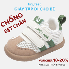 Giày tập đi cho bé TINYFEET WJ31 phong cách Samba, vải lưới thoáng khí