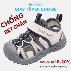Giày cho bé TINYFEET WJ34 thể thao, thoáng khí, chống bẹt chân