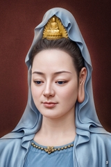Tranh Bồ Tát Quan Âm (chân dung)