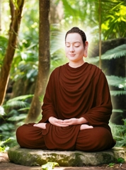 Tranh Đức Phật Thích Ca Mâu Ni (tọa thiền, góc nghiêng)