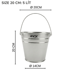 Xô Inox 430 ANOX đựng đá nước, quai inox | Hàng Việt Nam