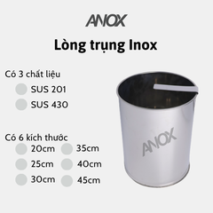 Lòng Trụng Inox 430 Cho Nồi Hủ Tiếu | 35 40 45 cm | Trụng Phở, Bún Chống Rỉ |Hàng Việt Nam - Thương hiệu ANOX