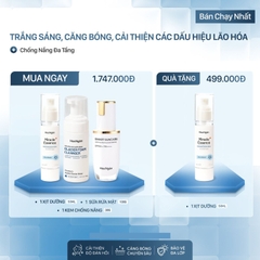 Combo 1 Xịt Dưỡng, Sữa rửa mặt & Kem Chống Nắng | Mỹ phẩm vi sinh Hoa Ngân