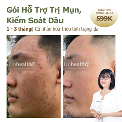 Gói Hỗ Trợ Điều Trị Mụn & Phục Hồi Nền Da 3 tháng tại nhà | có HLV sức khoẻ làn da đồng hành 1:1