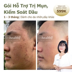 Gói Hỗ Trợ Điều Trị Mụn và Kiểm Soát Dầu 1 - 3 tháng| Dành cho da dày, khỏe (có chuyên viên theo dõi 1:1)