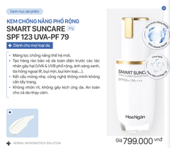 Kem chống nắng Smart Suncare | Mỹ phẩm vi sinh Hoa Ngân