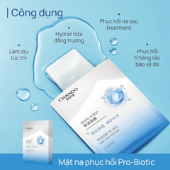 [Mua 3 tặng 1] Mặt nạ hỗ trợ phục hồi chứa Probiotic Chando Himalaya (hộp 5 miếng)