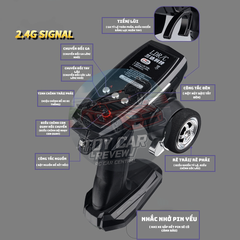 [NEW 2025] Bản cao cấp R002 - Xe RC điều khiển, xe Drift NSX ĐỎ 1/18