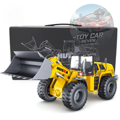 Máy xúc lật bánh lốp kim loại điều khiển từ xa Huina 1583 1:14