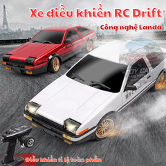 [NEW 2025] Bản cao cấp R002 - Xe RC điều khiển, xe Drift AE86 Trắng 1/18