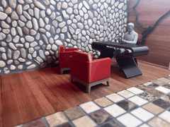 Ghế Sofa Đơn Cao Cấp – Phụ Kiện Trang Trí Văn Phòng & Gara Mô Hình