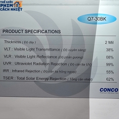 Phim cách nhiệt cửa kính Conco Q7-30BK