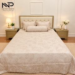 Bộ 5 Món Ga Giường Tencel Dệt Kim Cao Cấp, Sang Trọng
