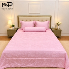 Bộ 5 Món Ga Giường Tencel Dệt Kim Cao Cấp, Sang Trọng