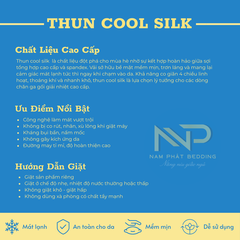 [COOL] Bộ 4 Món Ga Giường Thun Cool Silk Cao Cấp Mềm Mịn, Mát Lạnh