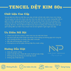 Bộ 4 Món Ga Giường Tencel Dệt Kim 80s Cao Cấp, Sang Trọng