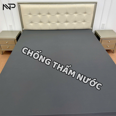 Áo Bọc Nệm Chống Thấm 2 Mặt Có Khóa Kéo Vải Thun Lạnh Cao Cấp
