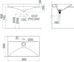Chậu bán dương bàn CB68