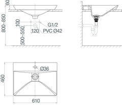 Chậu bán dương bàn CB70