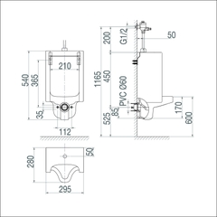 Tiểu nam treo tường TV5