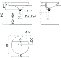 Chậu bán dương bàn V26
