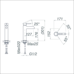 Vòi chậu thấp một lỗ VG141