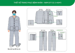 Mẫu bộ quần áo bệnh nhân Nam