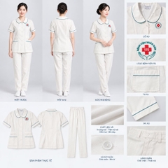 Bộ Đồng Phục Điều Dưỡng, Y Sĩ, Kỹ Thuật Viên, Dược Sĩ Trung Học Nữ - Bệnh Viện Nhân Dân 115
