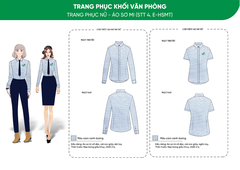 Mẫu Sơ mi đồng phục văn phòng Nữ