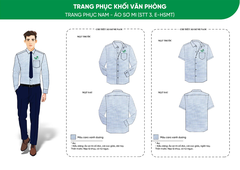 Mẫu Sơ mi đồng phục văn phòng Nam