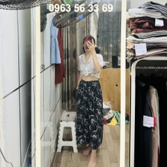 QE19 Quần lanh ống rộng