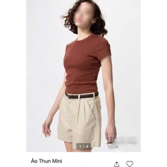 AE03 Áo supima croptop dài Uni