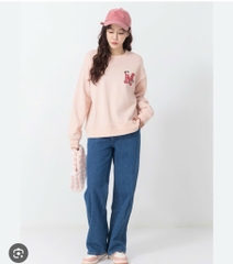 A162 Áo nỉ nữ cổ tròn Net