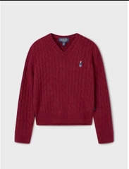 A124 Áo len gấu cổ tim